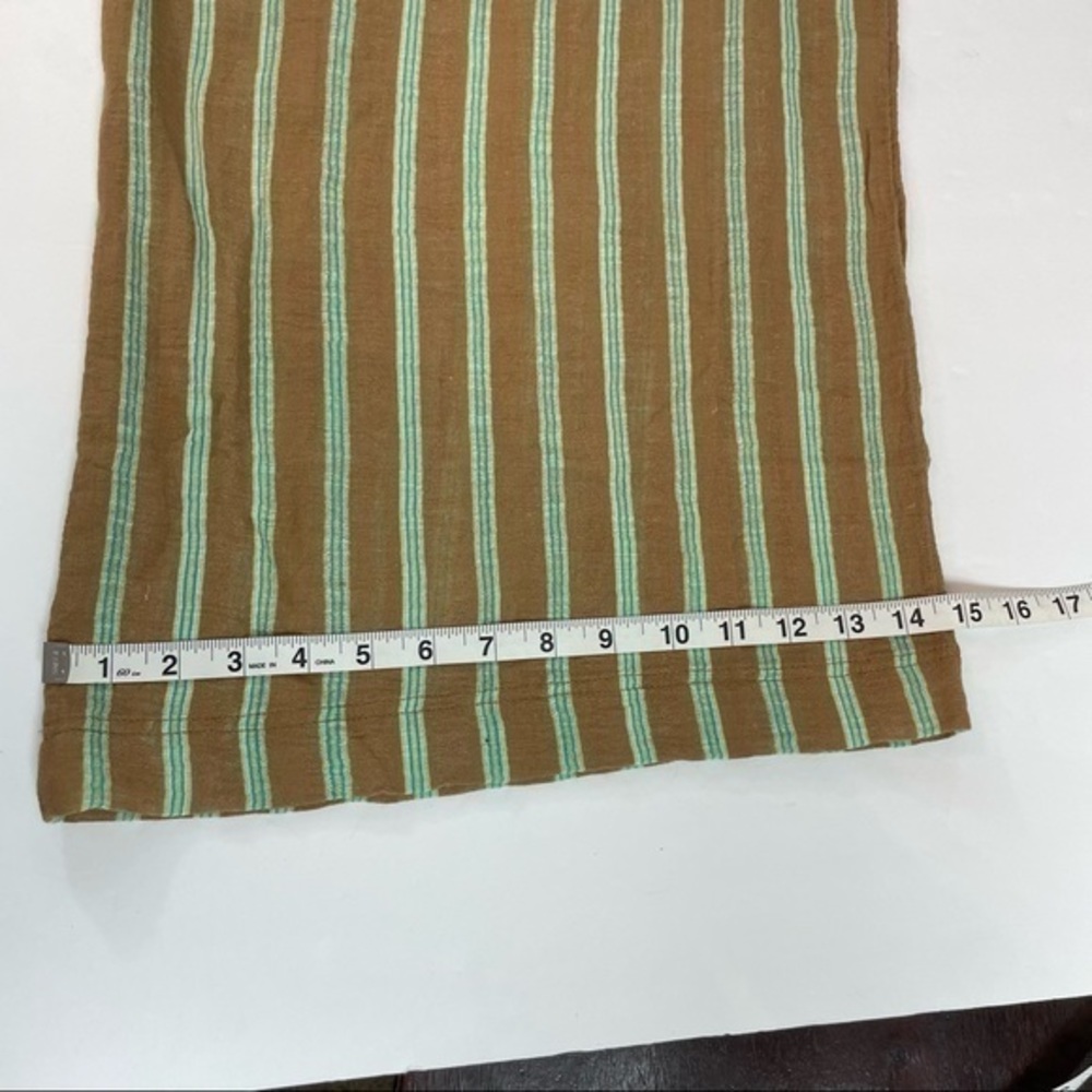 UO‎ Out From Under Tan Brown Jaden Striped Scoop Back Wide Leg Jumpsuit Onesie - Picture 16 of 17